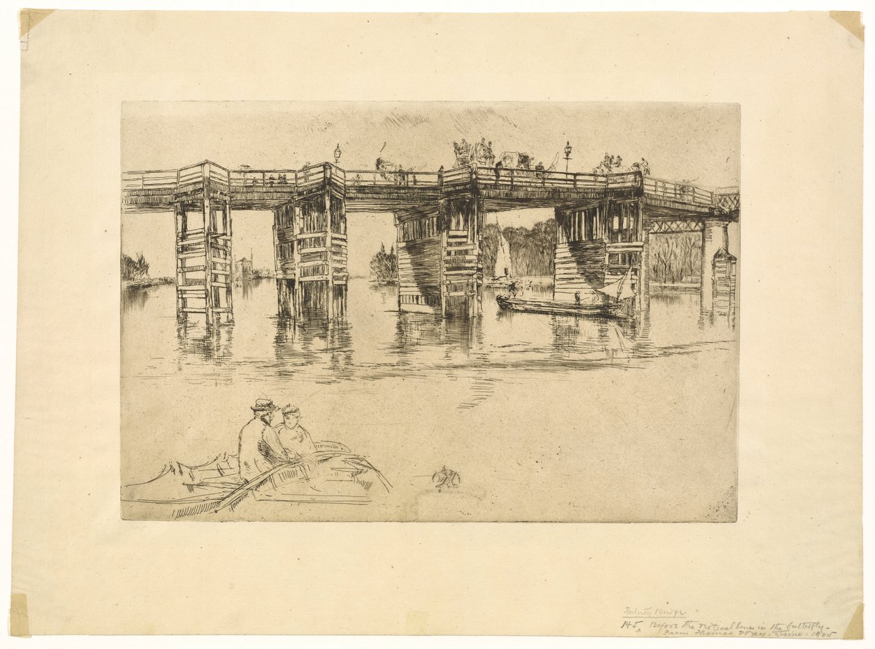 Eski Putney Köprüsü, 1879. by James Abbott McNeill Whistler