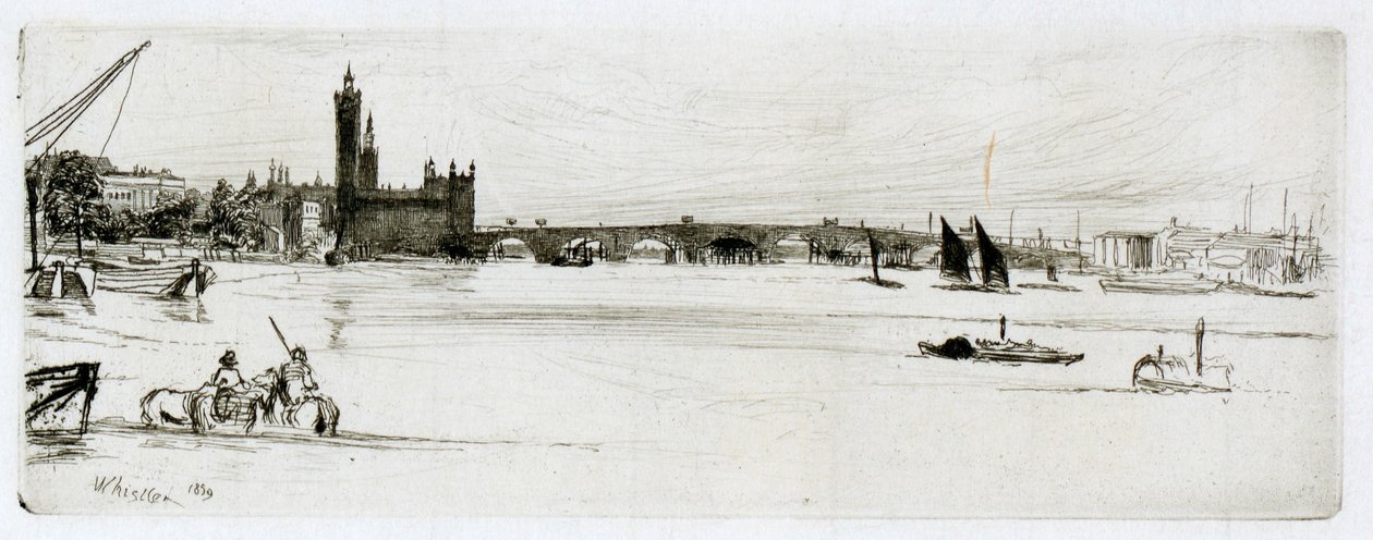 Eski Westminster Köprüsü by James Abbott McNeill Whistler