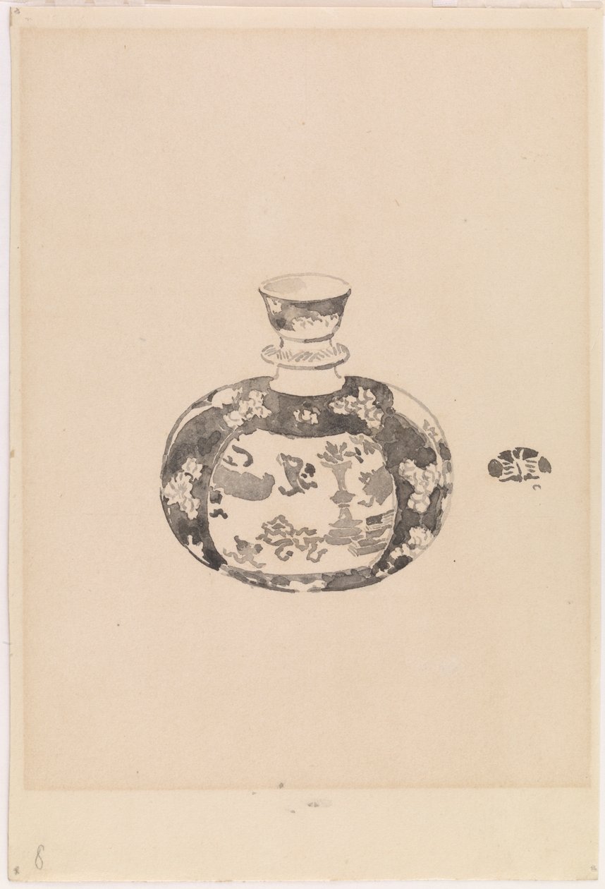 Çan Şeklinde Kapaklı Oviform Zencefil Kavanozu, 1878. by James Abbott McNeill Whistler