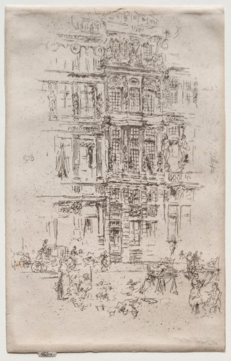 Saraylar, Brüksel. by James Abbott McNeill Whistler