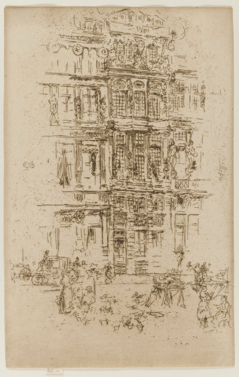 Saraylar, Brüksel, 1887. by James Abbott McNeill Whistler