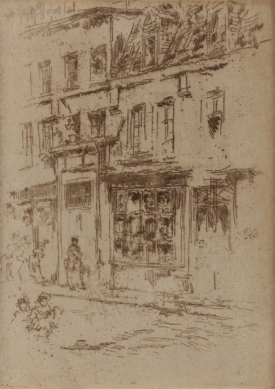 Küçük Tereyağı Sokağı, Brüksel, 1887. by James Abbott McNeill Whistler