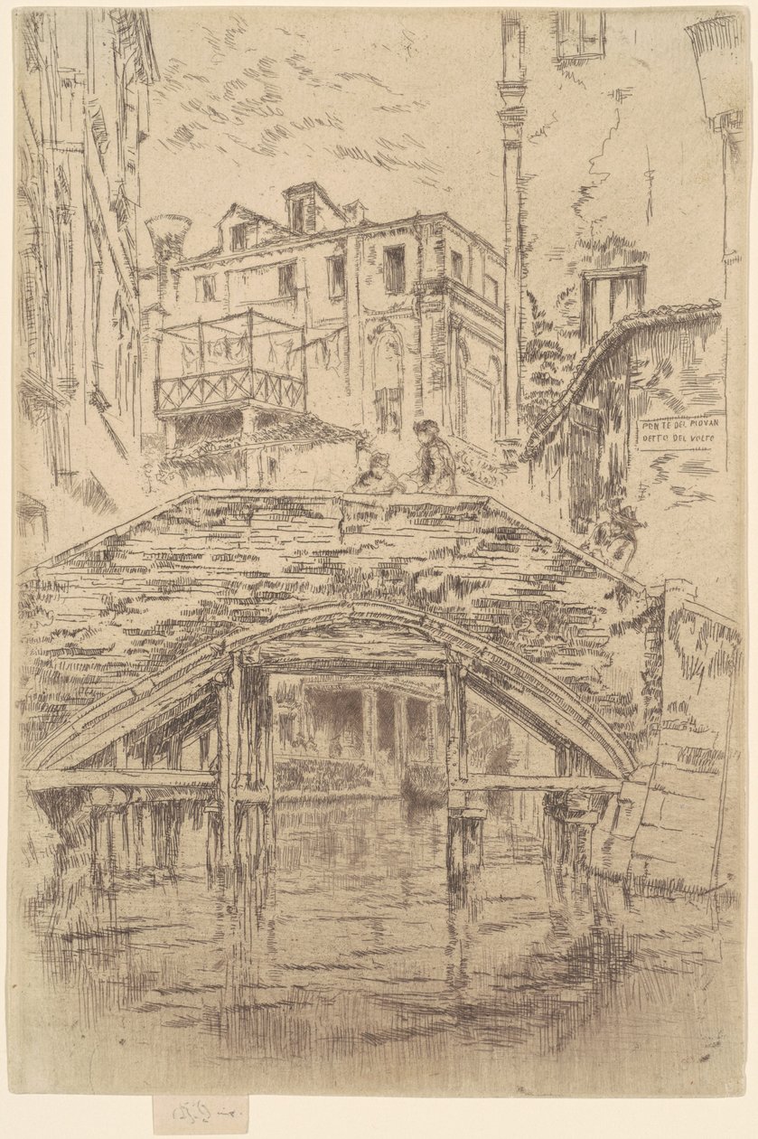 Piovan Köprüsü, 1879-1880. by James Abbott McNeill Whistler