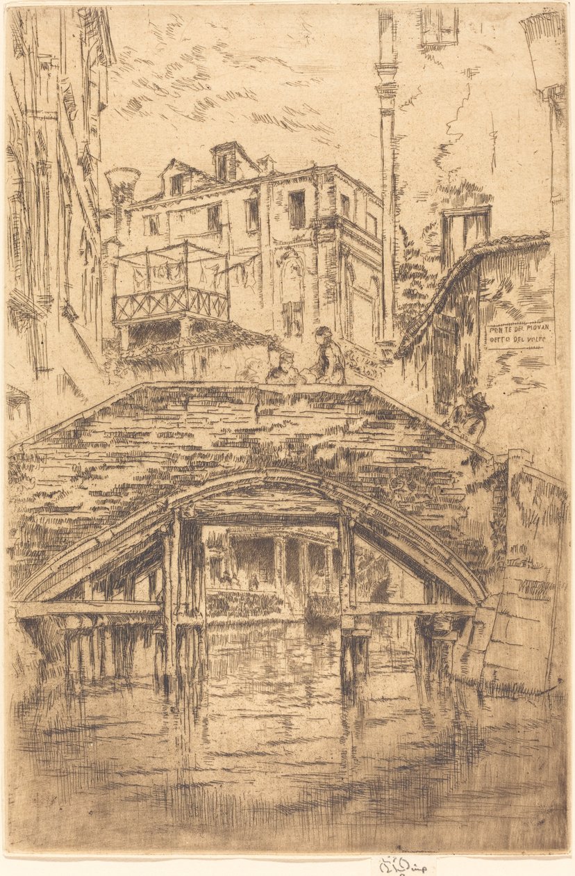 Piovan Köprüsü, 1880. by James Abbott McNeill Whistler
