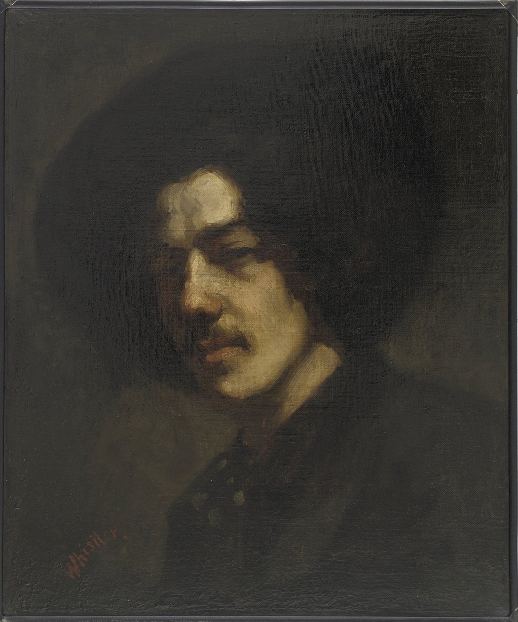 Şapkalı Whistler Portresi, 1857-59 by James Abbott McNeill Whistler