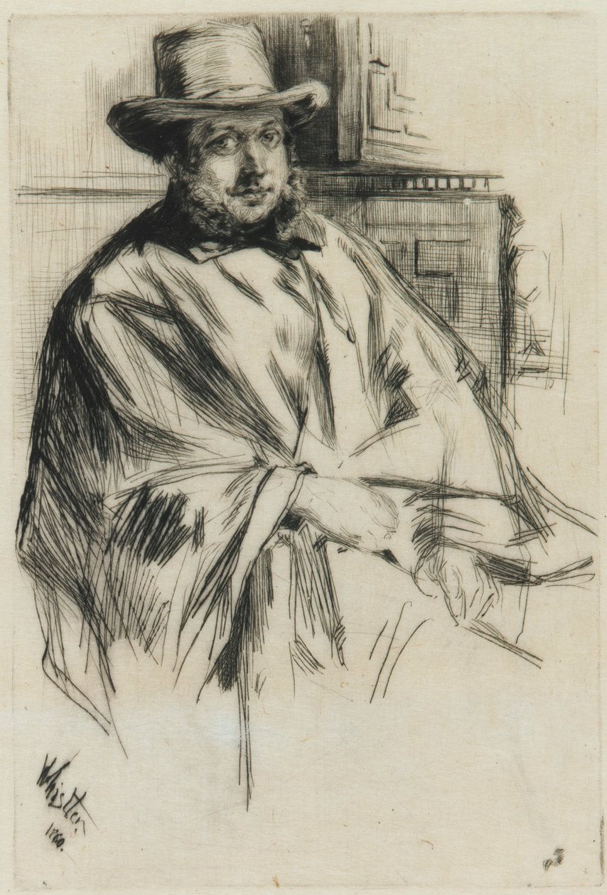 Bir adamın portresi, 1860. by James Abbott McNeill Whistler