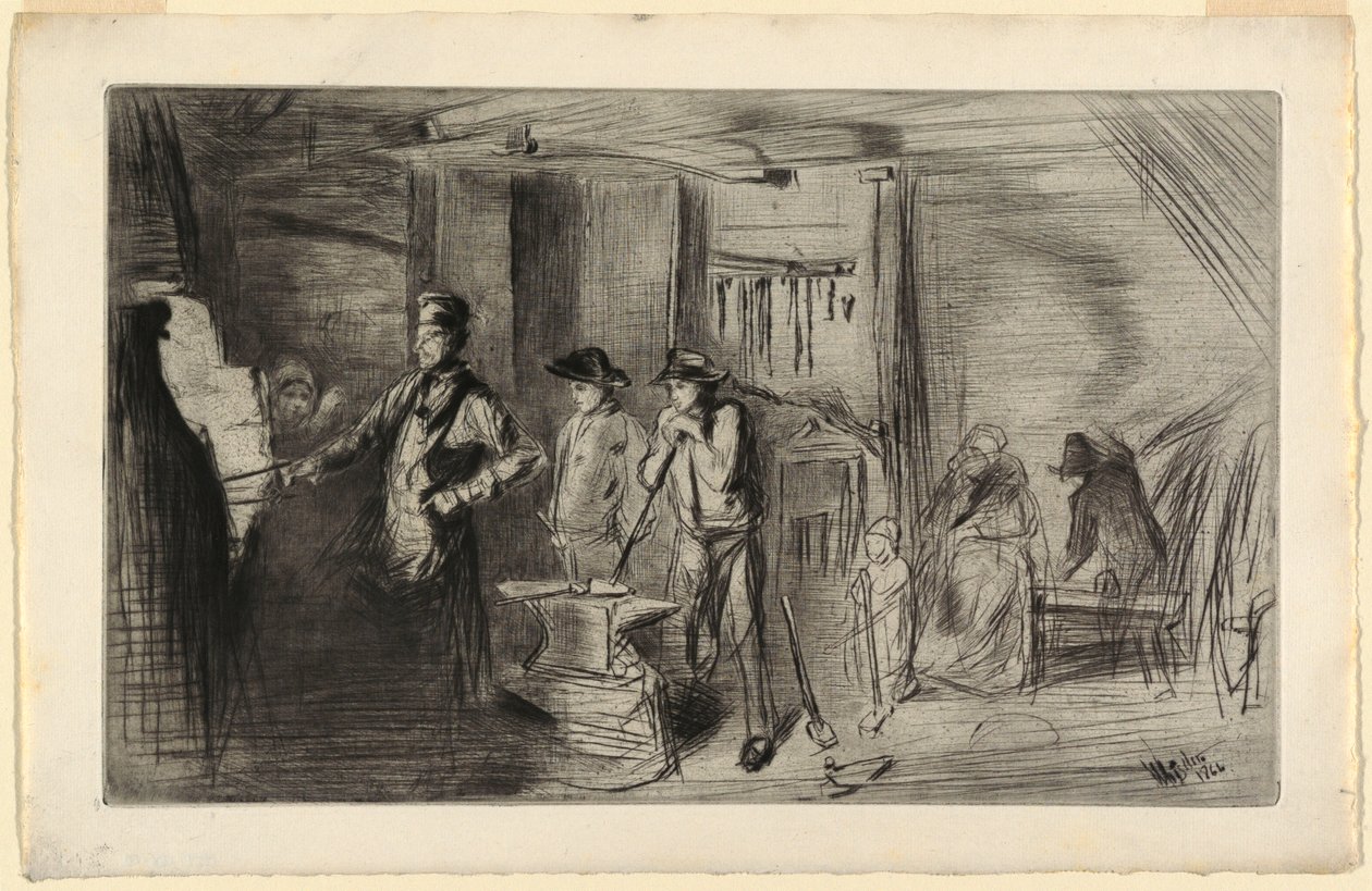 Baskı, Forge, Thames ve diğer konulardaki Gravürler serisinden, 1861 by James Abbott McNeill Whistler