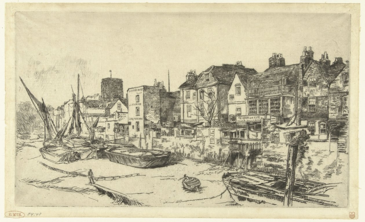 Thames kıyısında pub Adem ve Havva by James Abbott McNeill Whistler