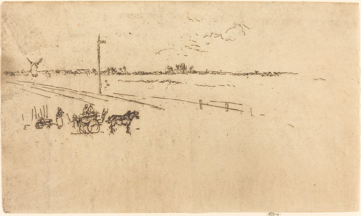 Tren İstasyonu, Voves, 1887. by James Abbott McNeill Whistler