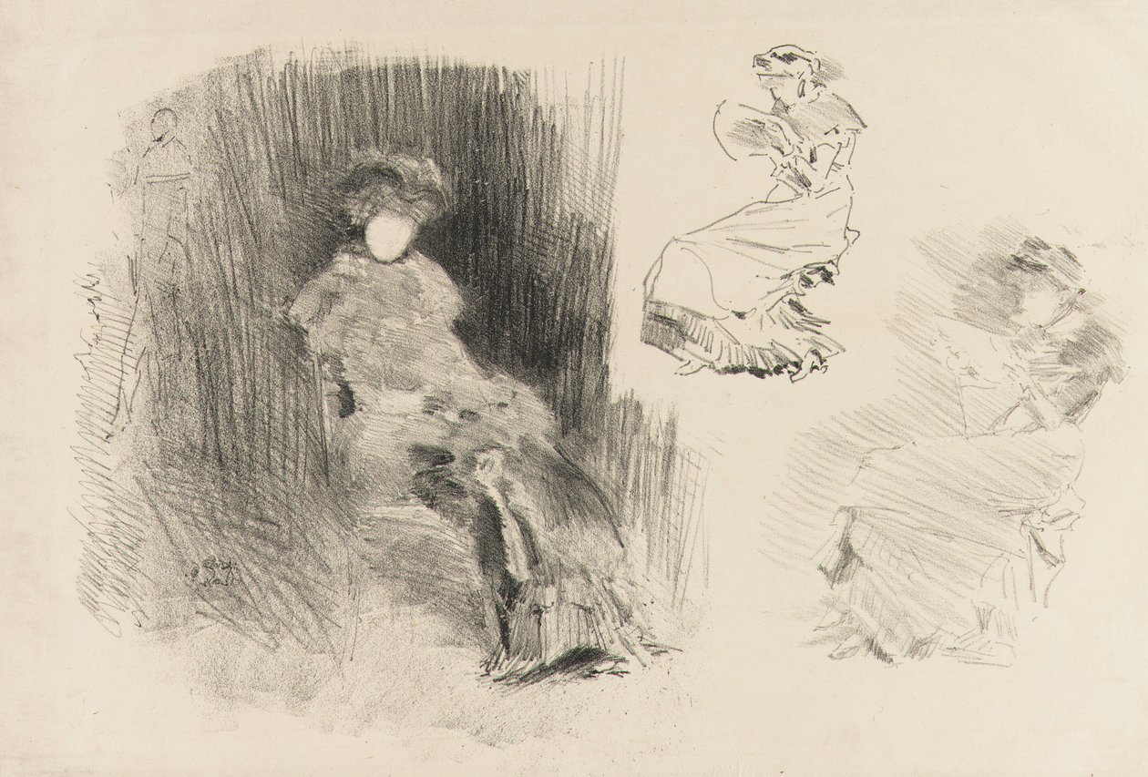 Okuma, 1879 ve 1887. by James Abbott McNeill Whistler