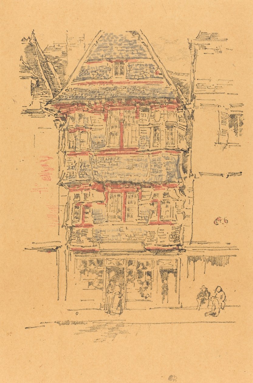 Kızıl Ev, Paimpol, 1893. by James Abbott McNeill Whistler