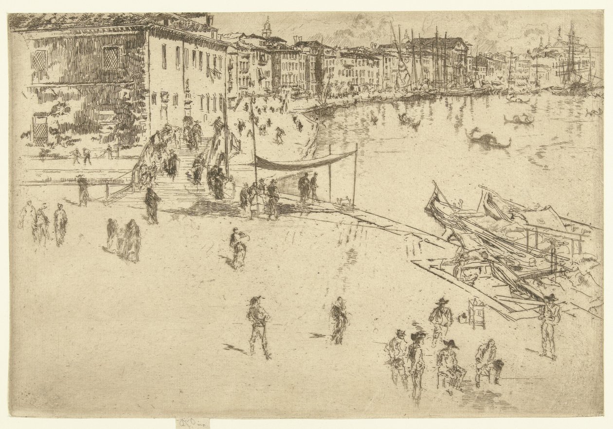 Riva del Sciavoni Riva, nr. 2 Yirmi altı gravür seti (seri başlığı) by James Abbott McNeill Whistler