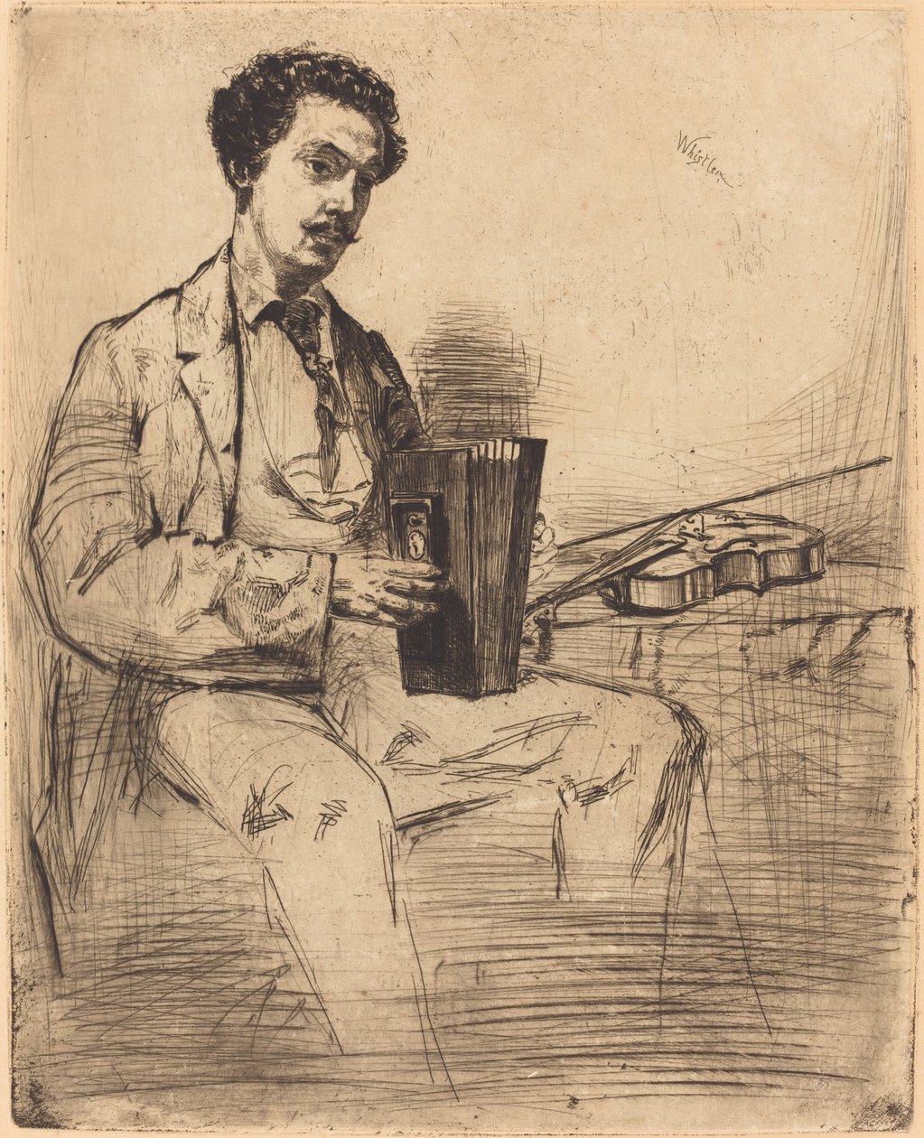 Ross Winans, 1861. by James Abbott McNeill Whistler