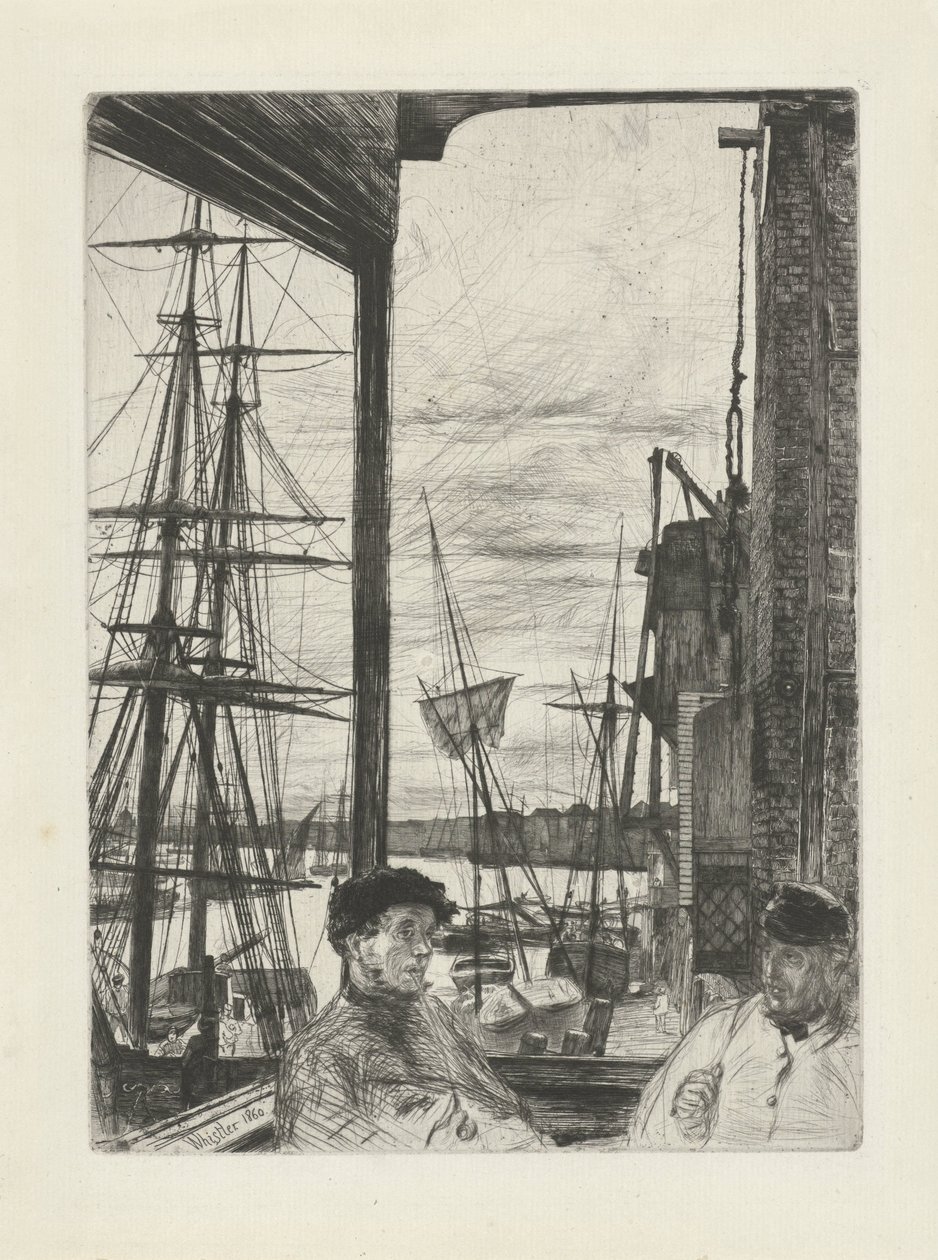 Rotherhithe Thames ve diğer konulardaki sahnelerin on altı gravürü (seri başlığı) by James Abbott McNeill Whistler