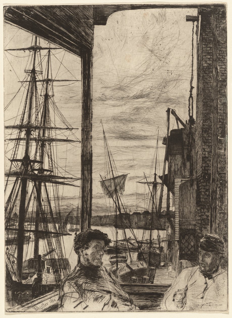 Rotherhithe, 1860. by James Abbott McNeill Whistler