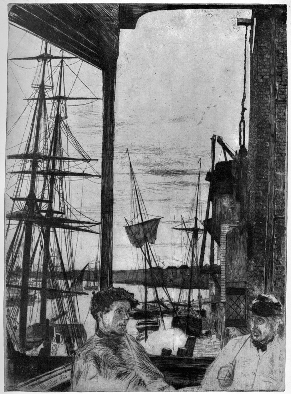 Rotherhithe, 1860 1904. by James Abbott McNeill Whistler
