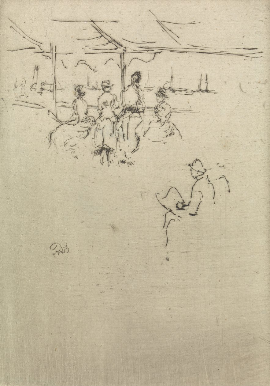 Ryde İskelesi, The Naval Review, 1887 başlıklı on iki gravürden by James Abbott McNeill Whistler