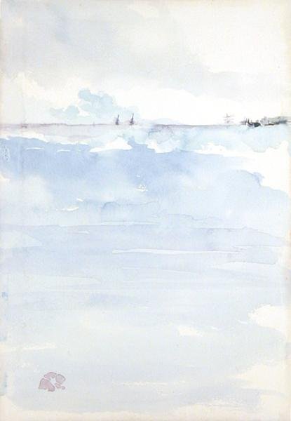 Deniz manzarası (kağıt üzerine sulu boya) by James Abbott McNeill Whistler