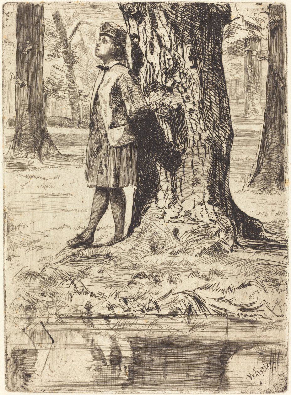 Bir Ağacın Altında Duran Seymour, 1859. by James Abbott McNeill Whistler