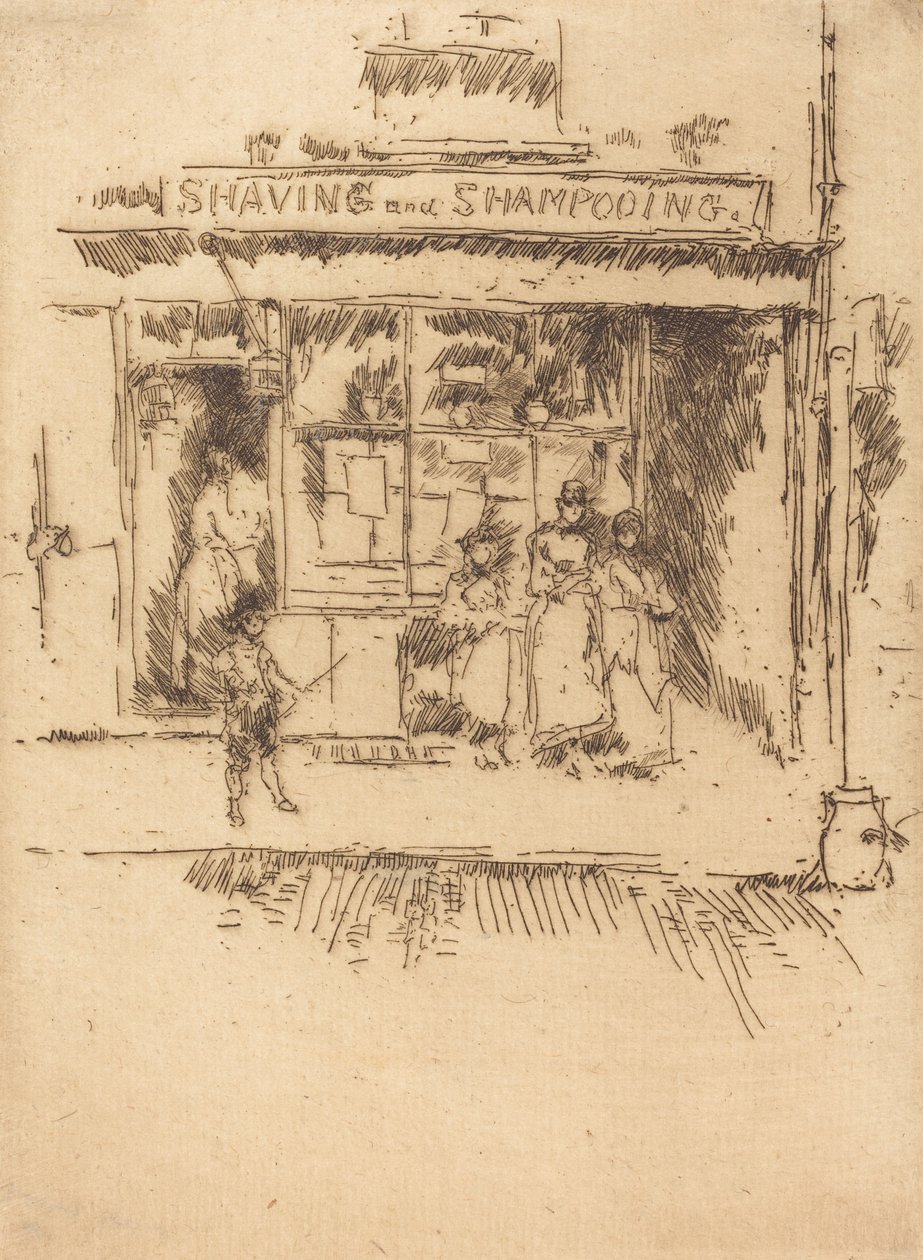 Tıraş ve Şampuanlama, c. 18861888. by James Abbott McNeill Whistler