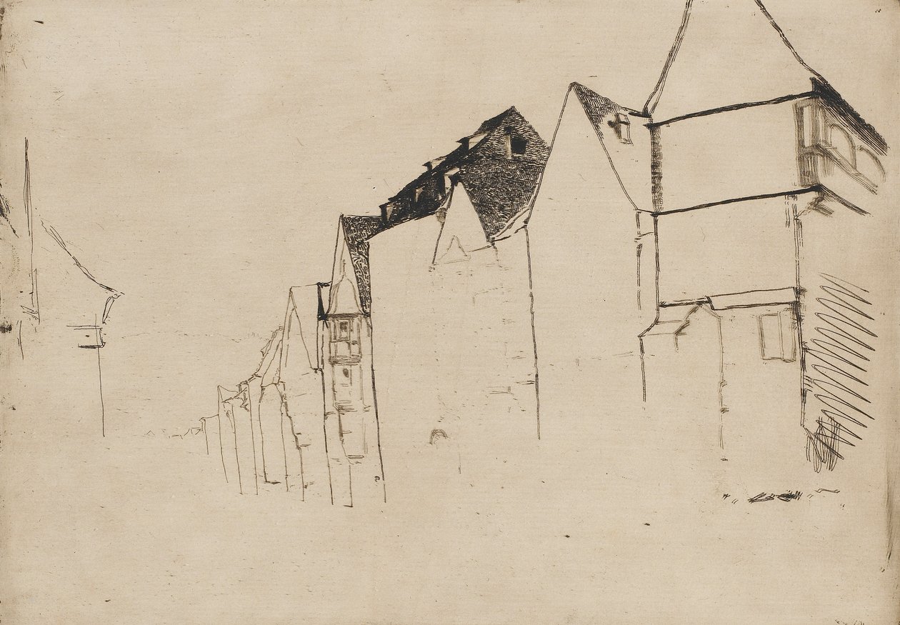 Evlerin Kroki, 1858. by James Abbott McNeill Whistler