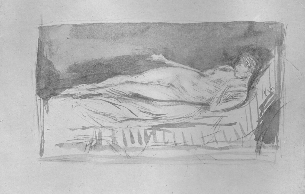 Bir Kız Çizimi, Çıplak, c1878, 1904 by James Abbott McNeill Whistler