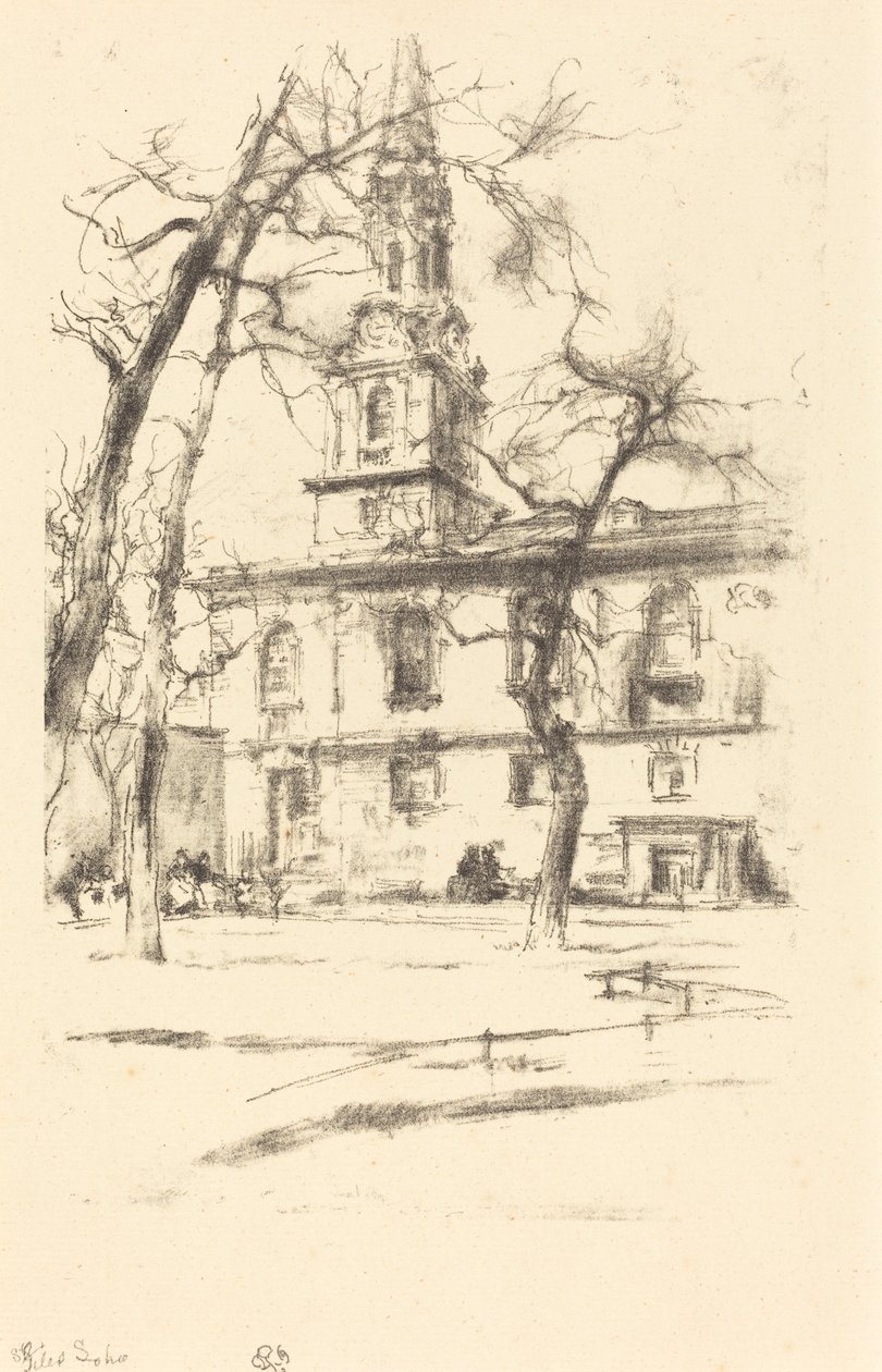 St. Giles-in-the-Fields, 1896. by James Abbott McNeill Whistler