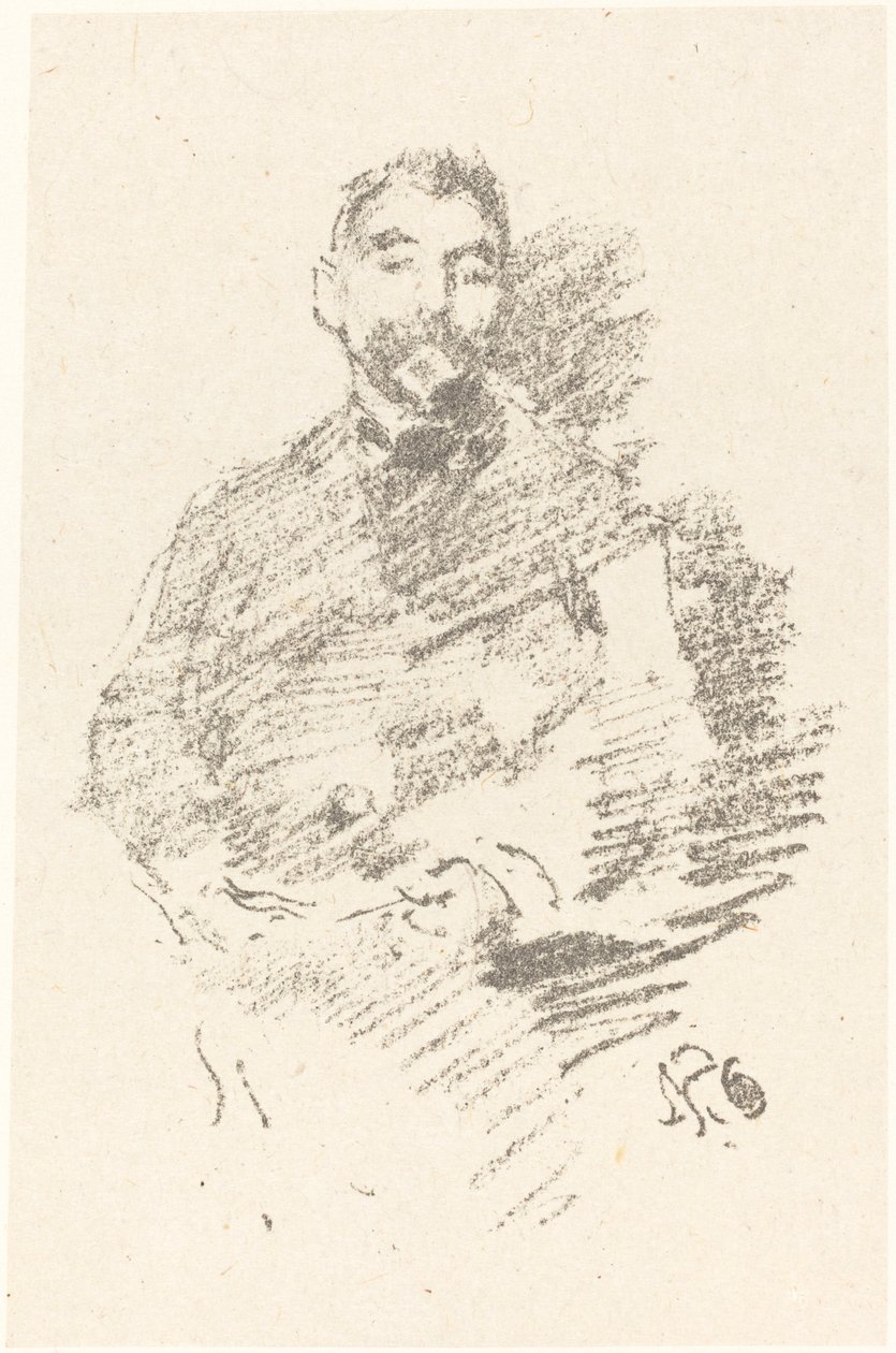 Stephane Mallarme, 1892. by James Abbott McNeill Whistler