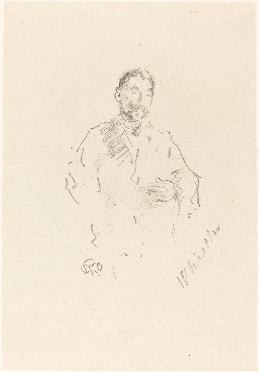 Stephane Mallarme, No. 2, 1892. by James Abbott McNeill Whistler