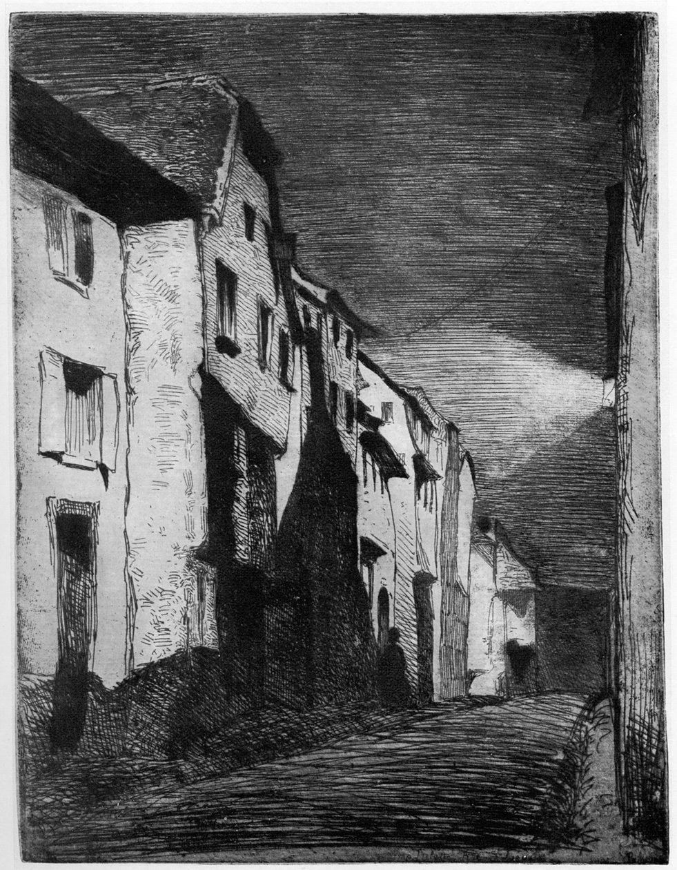 Saverne Caddesi, 19. yüzyıl 1904. by James Abbott McNeill Whistler