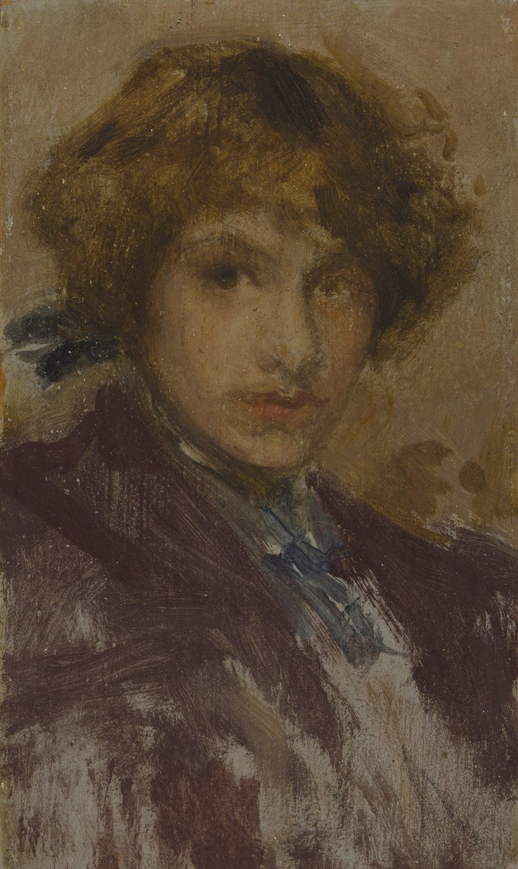 Genç Bir Kızın Başı ve Omuzlarının İncelenmesi by James Abbott McNeill Whistler