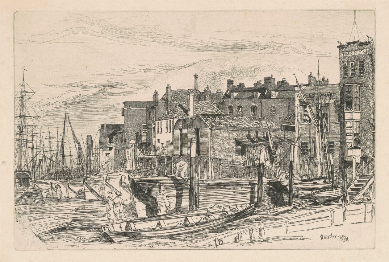 Thames Polisi, 1859. by James Abbott McNeill Whistler