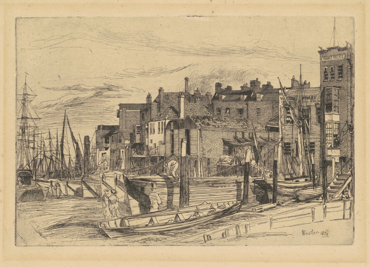 Thames Polisi, 1859. by James Abbott McNeill Whistler