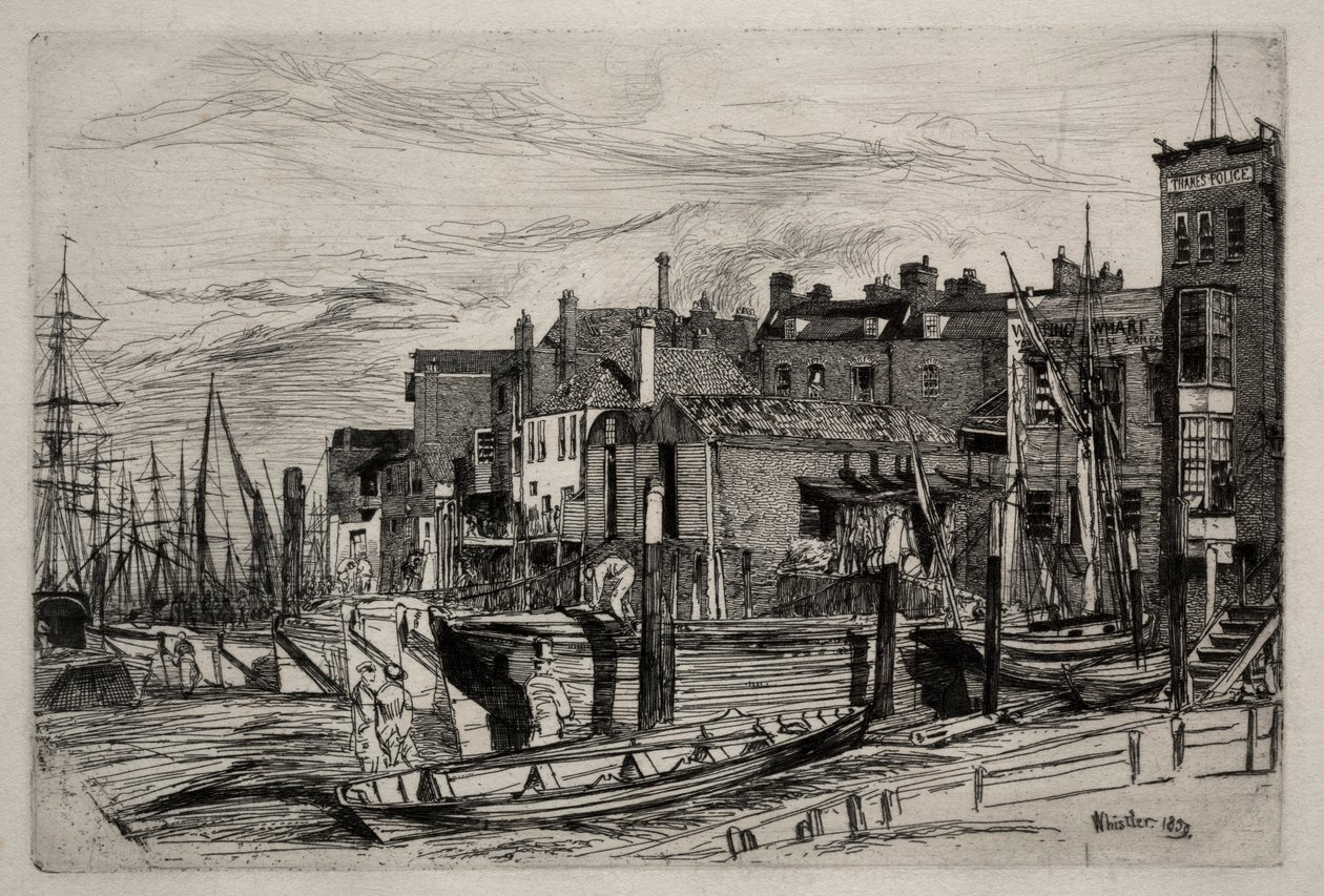 Thames Polisi, 1859. by James Abbott McNeill Whistler