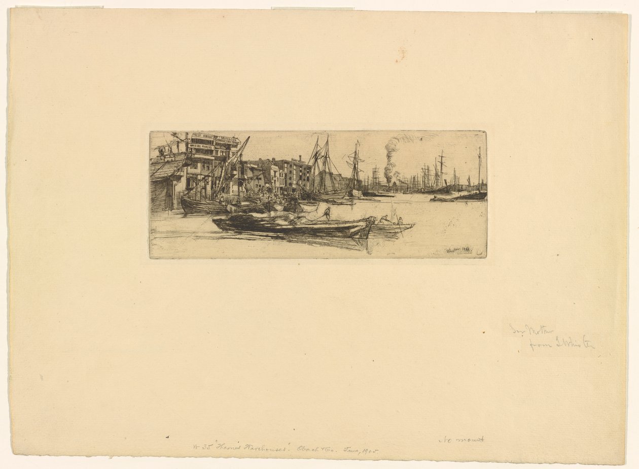 Thames Depoları, 1859. by James Abbott McNeill Whistler