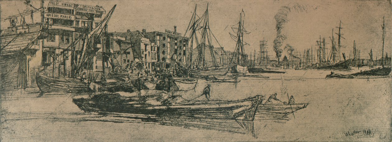 Thames Depoları, 1859, 1904 by James Abbott McNeill Whistler