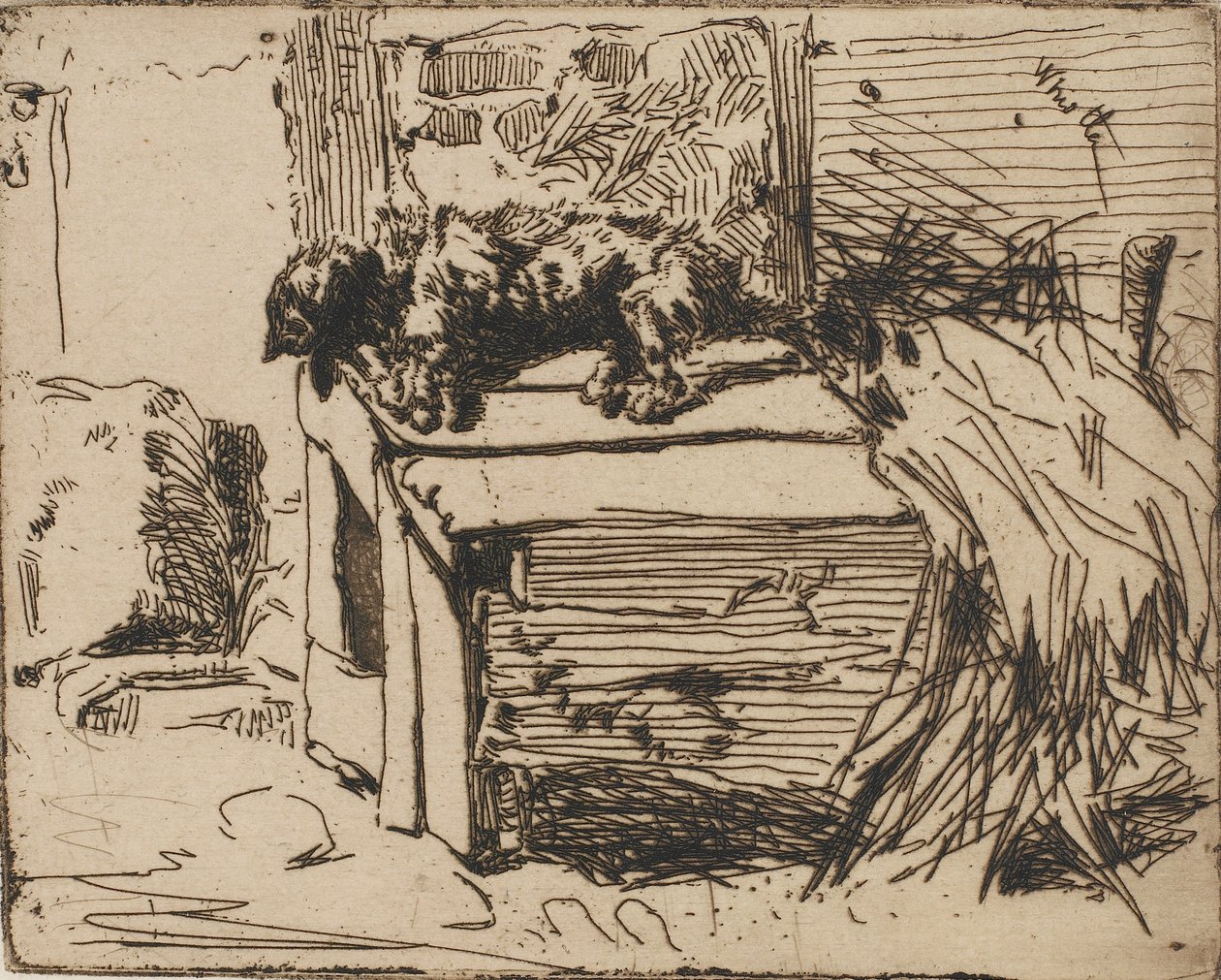 Kulübedeki Köpek, 1858. by James Abbott McNeill Whistler