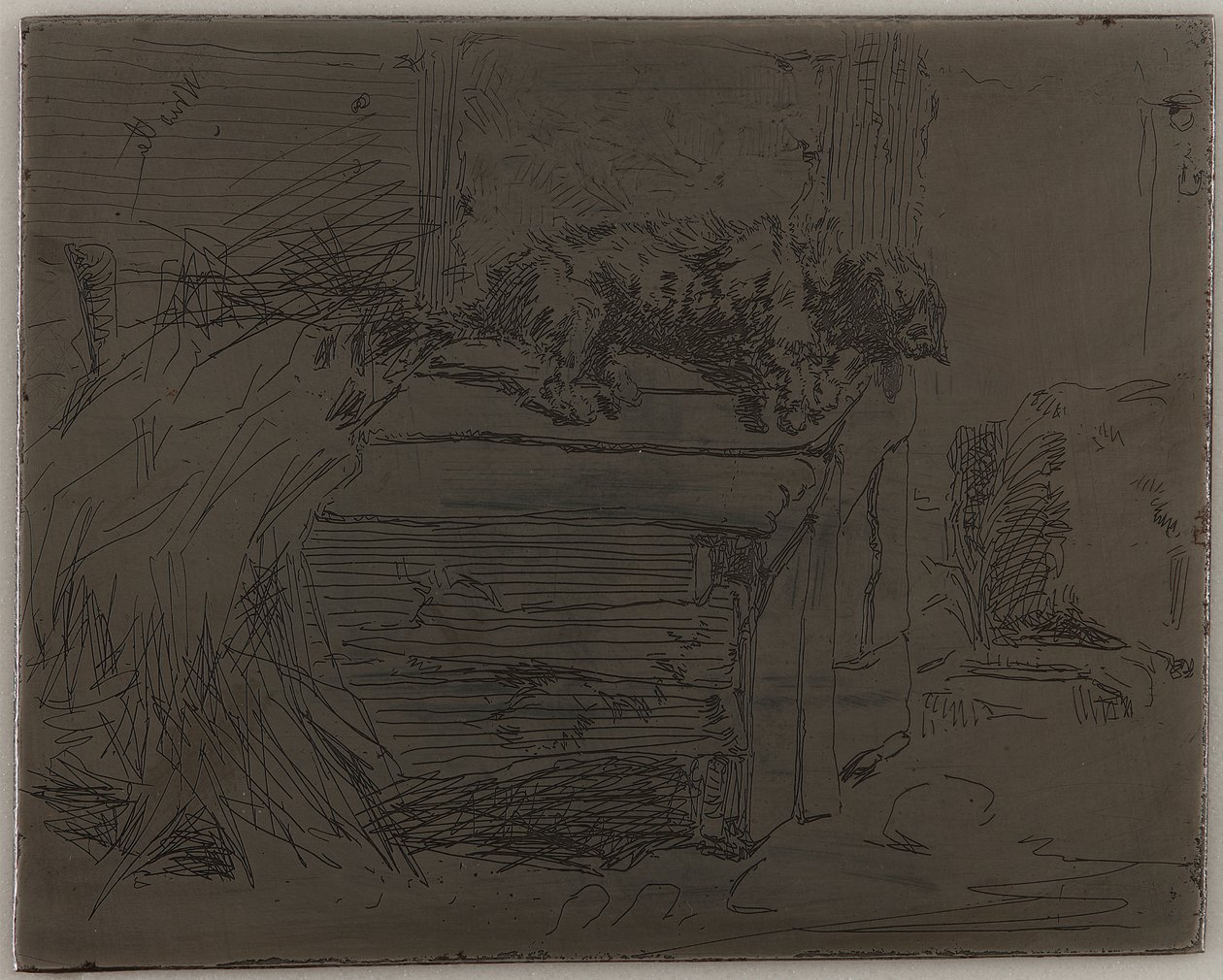 Kulübedeki Köpek, 1858. by James Abbott McNeill Whistler