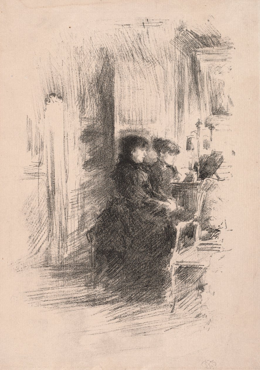 Düet, 1894. by James Abbott McNeill Whistler