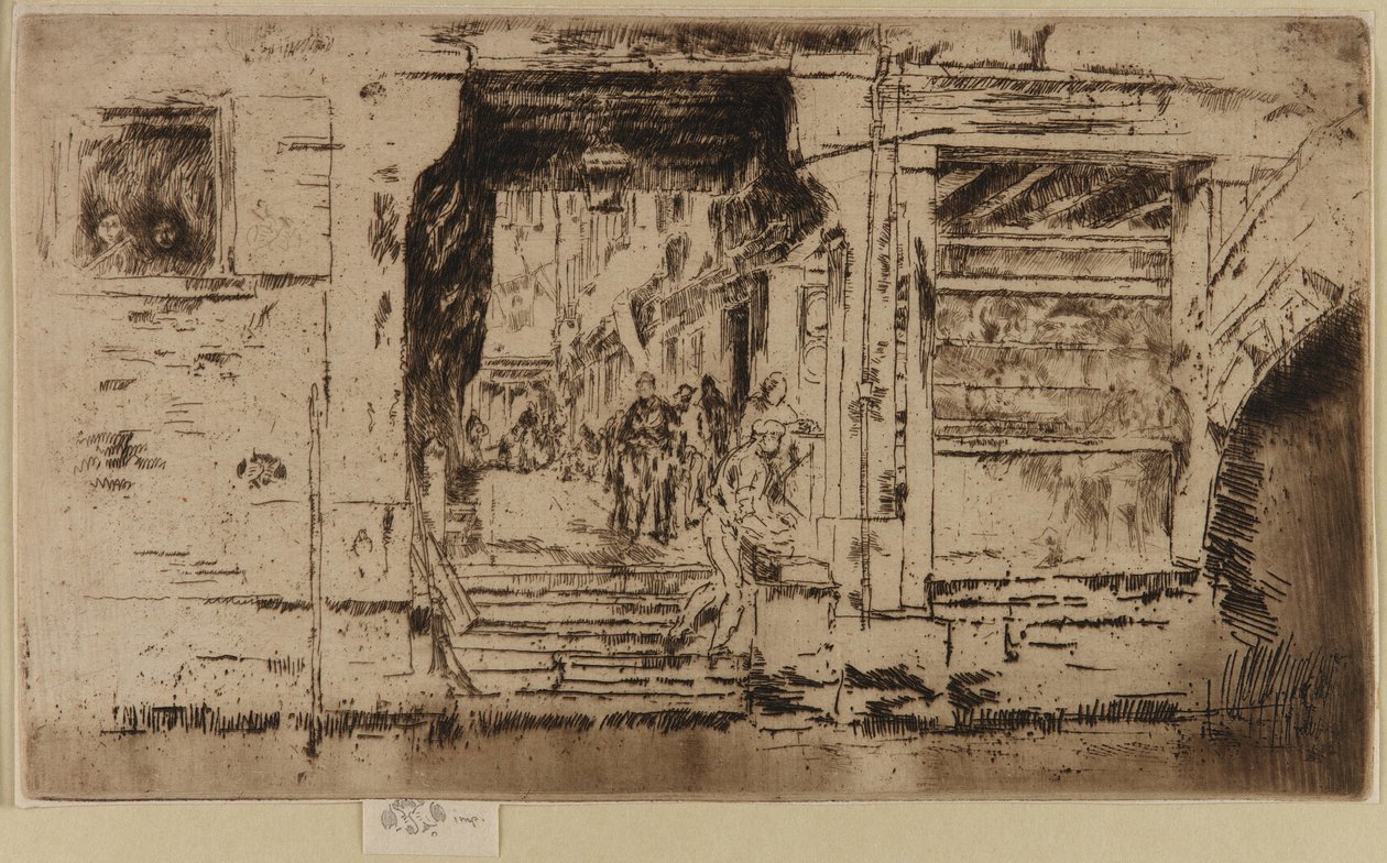 Balık Dükkanı, Venedik, 1879-1880. by James Abbott McNeill Whistler