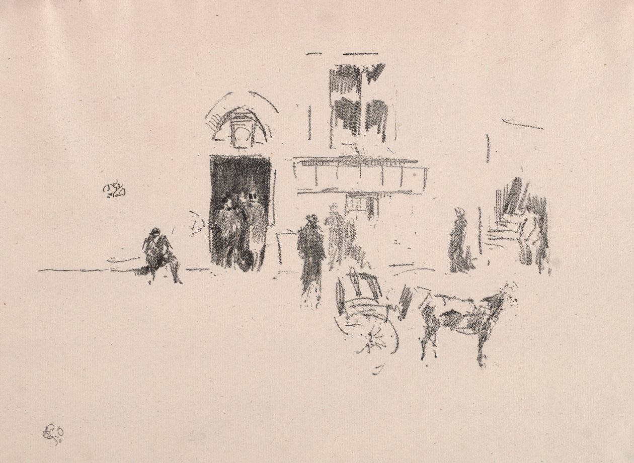 Gaiety Sahne Kapısı, 1879. by James Abbott McNeill Whistler
