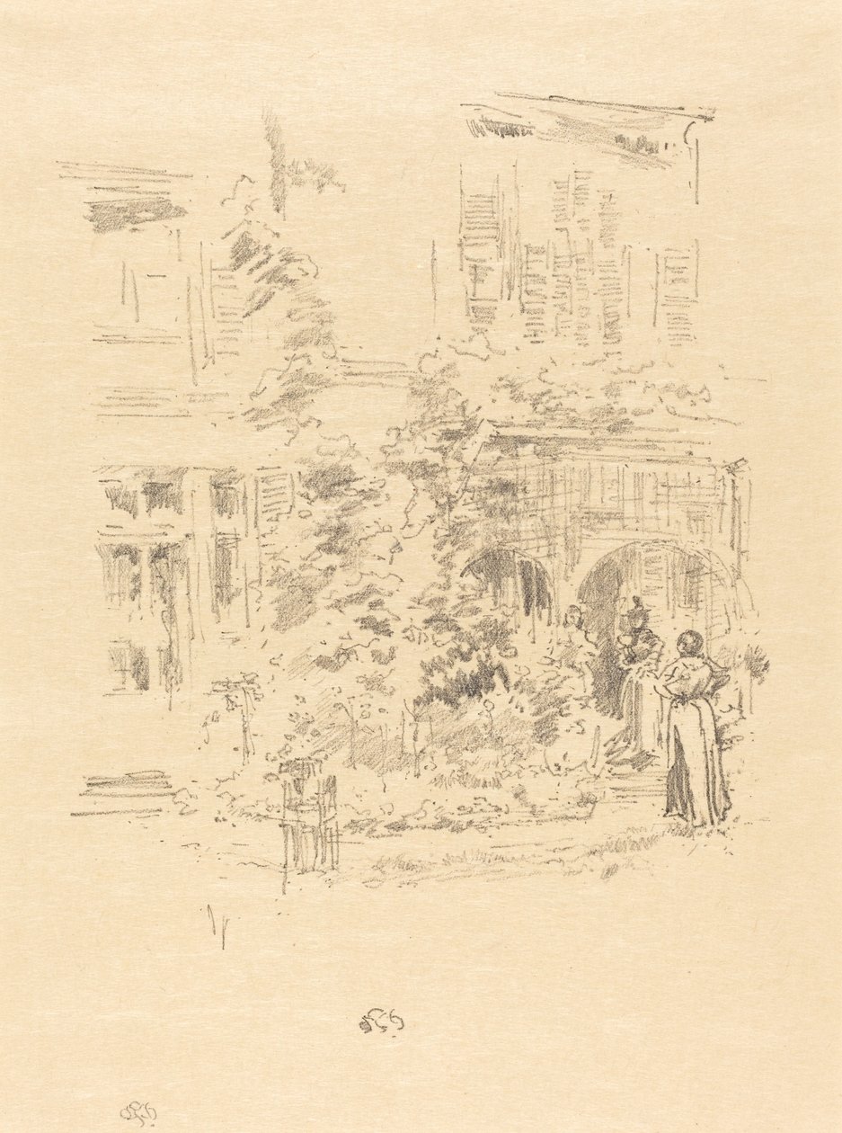 Bahçe Sundurması, 1894. by James Abbott McNeill Whistler