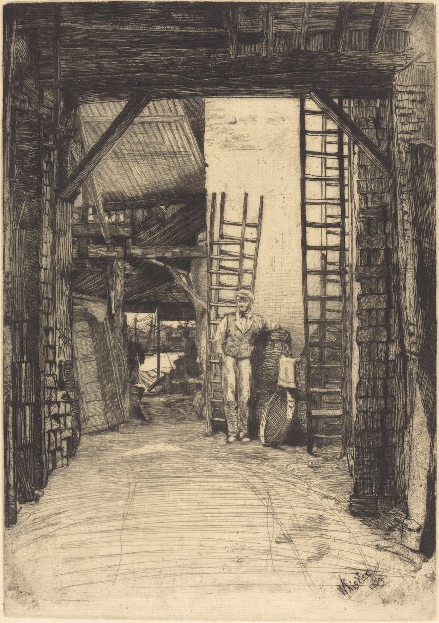 Kireç Yakıcı, 1859. by James Abbott McNeill Whistler
