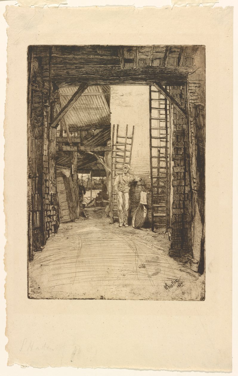 Kireç Yakıcı, 1859. by James Abbott McNeill Whistler