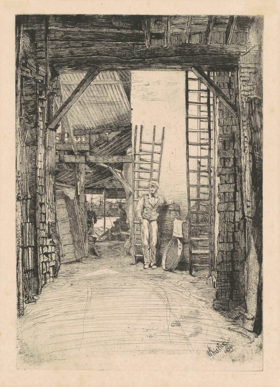 Kireç Yakıcı, 1859. by James Abbott McNeill Whistler