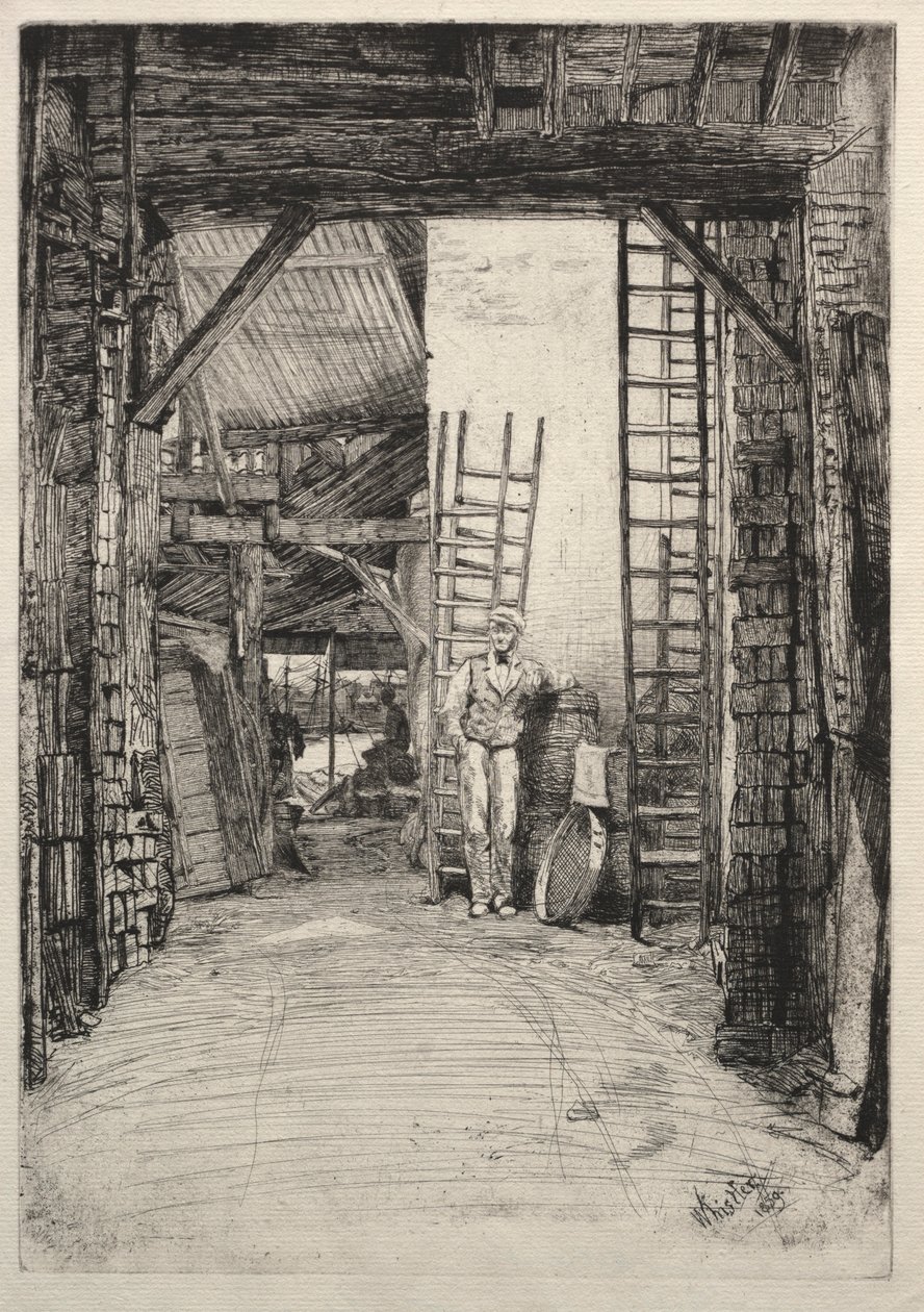 Kireç brülörü, 1859. by James Abbott McNeill Whistler