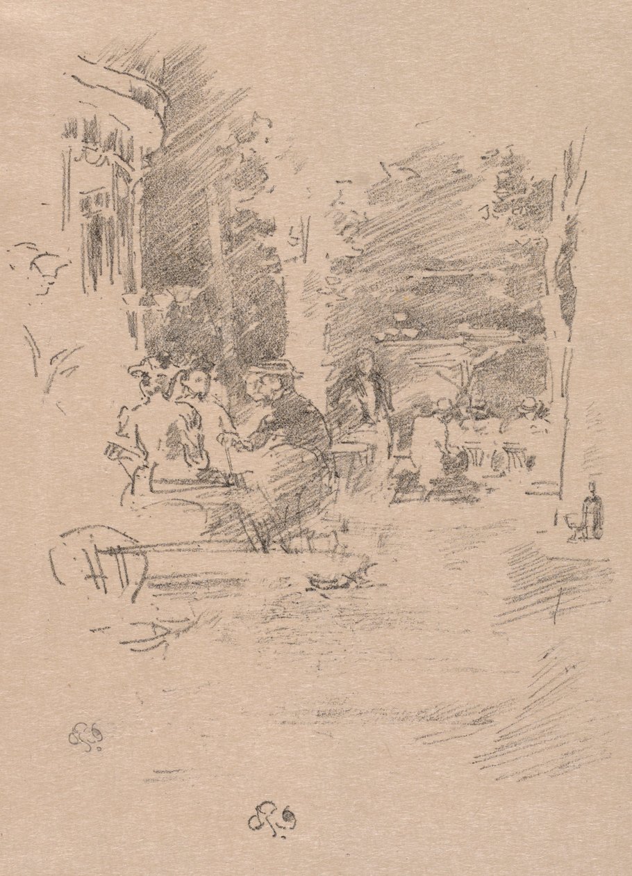 Ormandaki Küçük Kafe, 1894. by James Abbott McNeill Whistler