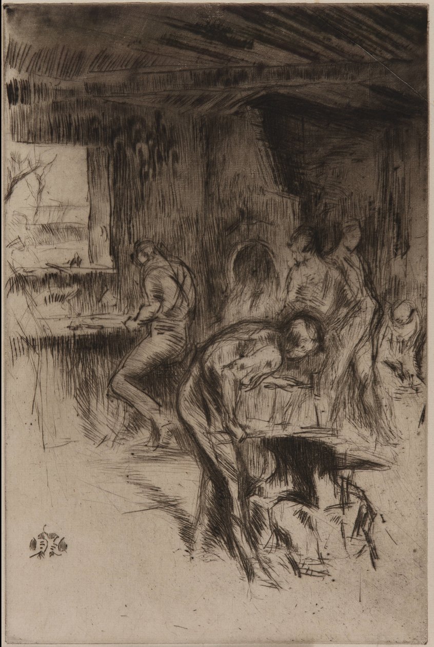 Küçük Demirhane, Liverpool, 1875. by James Abbott McNeill Whistler