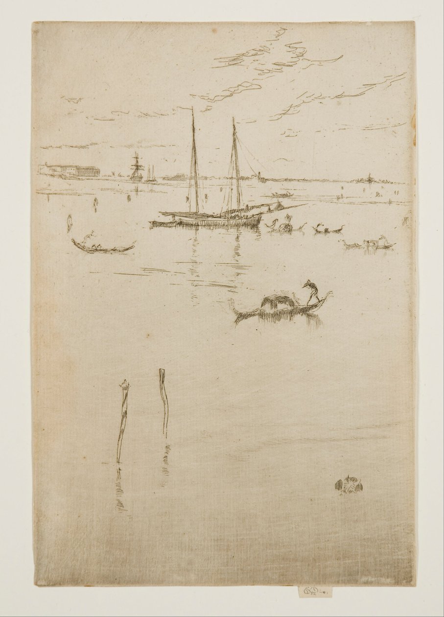 İlk Venedik Seti olarak da bilinen On İki Gravürden Küçük Lagün by James Abbott McNeill Whistler