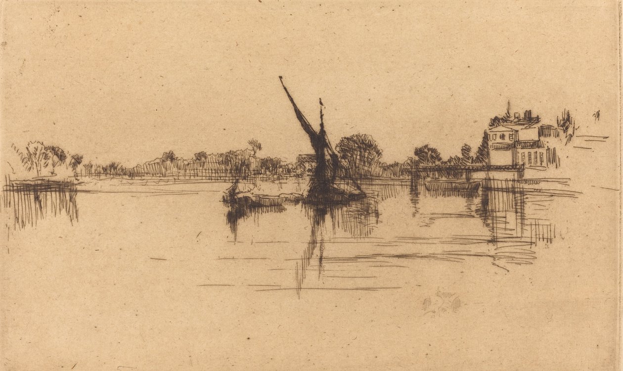 Küçük Putney, No.II, 1879. by James Abbott McNeill Whistler